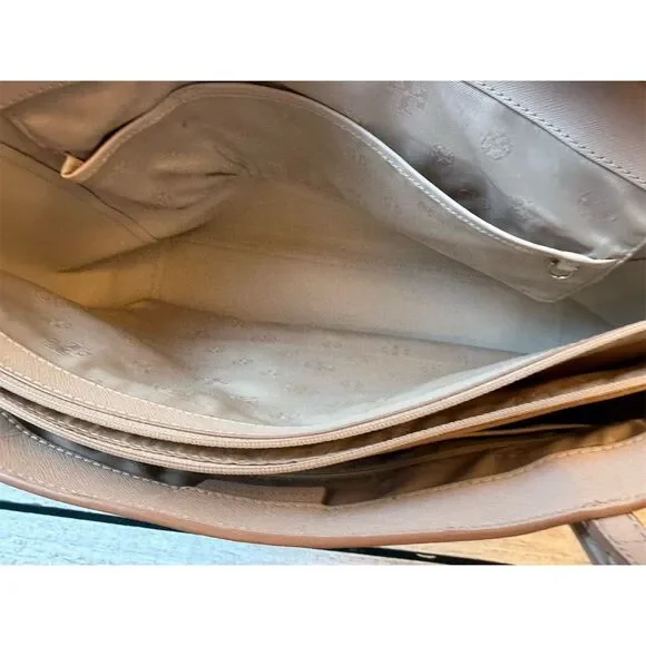 Tory Burch Women's Light Beige Leather Tote Bag Casual Saffaino Blush beautiful - Picture 7 of 14